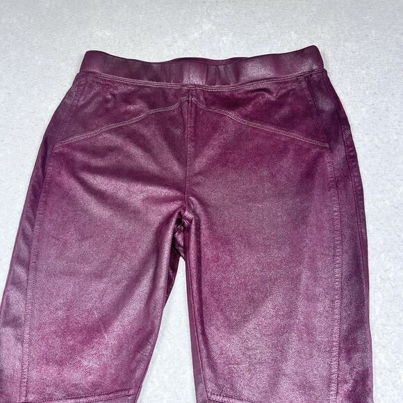 Free People Leggings Womens Size Medium Burgundy Wine Inseam 25 in - Picture 2 of 9